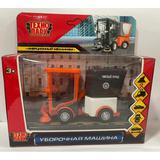 Машина металл УБОРОЧНАЯ МАШИНА 11 см, двери, багаж, оранжевый, кор. Технопарк