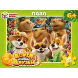 Корги и Милые друзья. Пазлы классические. 104 детали. 190х141х35 мм. Умные игры 