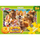 Корги и Милые друзья. Макси-Пазлы в коробке.35 деталей.180х127х35 мм. Умные игры 