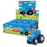 Тянучка, антистресс, дисплей СИНИЙ ТРАКТОР Супер Жим