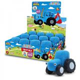 Тянучка, антистресс СИНИЙ ТРАКТОР тянучка, диплей Супер Жим