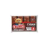QUALITA Губки кухонные АРОМА ЭФФЕКТ 4шт