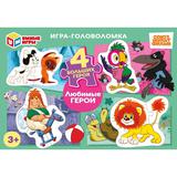 Любимые герои. Союзмультфильм. Игра-головоломка с фигур.дет. Умные игры в уп.16шт