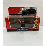 Машина металл свет-звук tesla model x plaid 12 см, двери, черный мат, кор. Технопарк