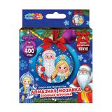 Алмазная мозаика в форме круга дед мороз МУЛЬТИ АРТ