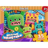 Весёлые зубастики. Макси-пазлы. 35 деталей.180х127х35 мм. Умные игры 