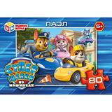 Суперщенки в машинках. Пазлы в коробке 80 деталей. 130х90х25 мм. Умные игры в уп.16шт