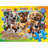 Собачки. Пазлы в коробке 80 деталей. 130х90х25 мм. Умные игры в уп.16шт