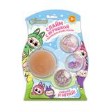 Игрушка слайм с игрушкой, шариками, блестками IQ Эксперимент