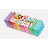 Легкий пластилин Чебурашка 8 цветов (классика+блёстки) MultiArt