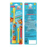 Детская электрическая зубная щетка Три Кота желтая MASTER DENT