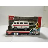 Машина пластик UAZ 452 12 см, инерц,двери, СКОРАЯ белый,кор. Технопарк