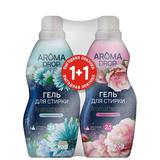 Набор AROMA DROP Гели для стирки Aromatherapy Свежесть лотоса, 1000 г + Цветочный микс, 1000 г