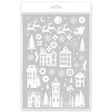 Новый год Декоративные наклейки. Статические. Белый город (30х45 см)