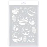 Новый год Декоративные наклейки. Статические. Ёлочные шары (30х45 см)