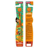 Зубная щетка фигурная для детей Чебурашка оранжево-желтая Заботливая мама