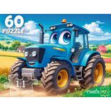 Пазлы 60 Трактор в поле
