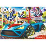 Пазл 104 Крутая синяя машинка