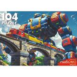 Пазл 104 Трансформер и поезд