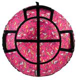 Тюбинг Hubster Люкс Pro S Единорог розовый 120 см