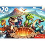 Пазлы 70 Динозавры у кратера