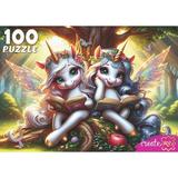 Пазлы 100 Единороги за чтением
