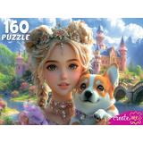 Пазлы 160 Портрет принцессы с корги