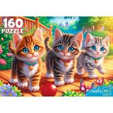 Пазлы 160 Три котенка в саду