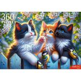Пазлы 360 Котята с синичками