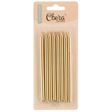 Свечи Золото, Металлик, 0,6*12 см, 8 шт с держат, 132492