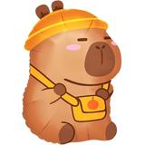 Шар (22""56 см) Фигура, Капибара с сумочкой, 1 шт в уп, 26407P