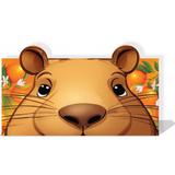 Конверт для денег капибара, фигурный, поздравляю ЧУДО ПРАЗДНИК уп-10шт 