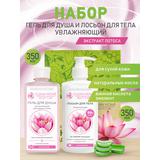 CLEAN HOME BEAUTY CARE набор уходовых средств в подарочной коробке Увлажняющий (гель для душа 350мл, лосьон 350мл)