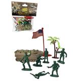 Игровой набор Abtoys Боевая сила 9 предметов (танк-бронетранспортер, солдатики, аксессуары) комплектация 2