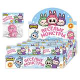 Игрушка жмяка с блестками, веселые монстры, дисплей 12 шт Супер Жим