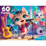 Пазлы 60 Котята-музыканты