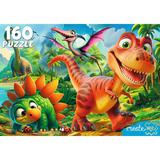 Пазлы 160 Дружные динозавры