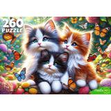 Пазлы 260 Котята и бабочки