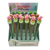 Ручка гелевая CENTRUM со стираемыми чернилами Кактусы, цвет чернил синий, диаметр пишущего узла 0,5 мм, толщина линии 0,3 мм