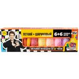 Набор легкого и шарикового пластилина Лепи легко Влад А4, 12 шт, огненные цвета