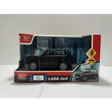 Машина пластик LADA NIVA 13,5 см, инерц,двери,черный,кор. Технопарк