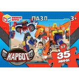 Карботы. Пазлы классические. Пазл 35 деталей.90х65х25 мм. Умные игры в уп.32шт 