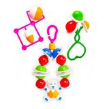 Набор игрушек Аэлита №4 3 штуки (Подвеска Солнечный Мишка 1 шт. Погремушка Букетик 1 шт. Погремушка Созвездие 1 шт.)