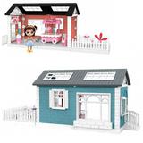 Игровой набор ABtoys Модульный домик (собери сам), 3 секции. Мини-кукла в кондитерской, в наборе с аксессуарами, голубой