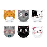 ND Play Тарелки бумажные Кошки с ушками, в пленке, 6 штук, d=180 мм