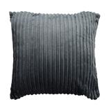ND Home Подушка декоративная 45*45 см "Велсофт полоски, графит", материал 100% полиэстер