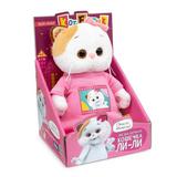 Кошка Ли-Ли в комбинезоне с принтом "Мультсериал" 18 см