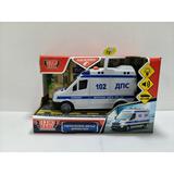 Машина пластик свет-звук MERCEDES-BENZ SPRINTER 14,5 см,инер,серебро,кор. Технопарк