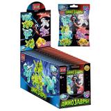 Конструктор фигурки ДИНОЗАВРЫ (прозрачные+светятся), в дисплее 16шт. Город мастеров