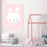 Интерьерный дизайнерский постер "Зефирный зайчонок" (размер А3)